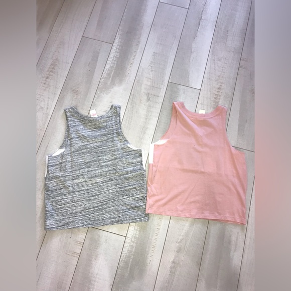 NEW Set of 2 Small Victoria’s Secret PINK marl grey and pink tank tops - Picture 3 of 8